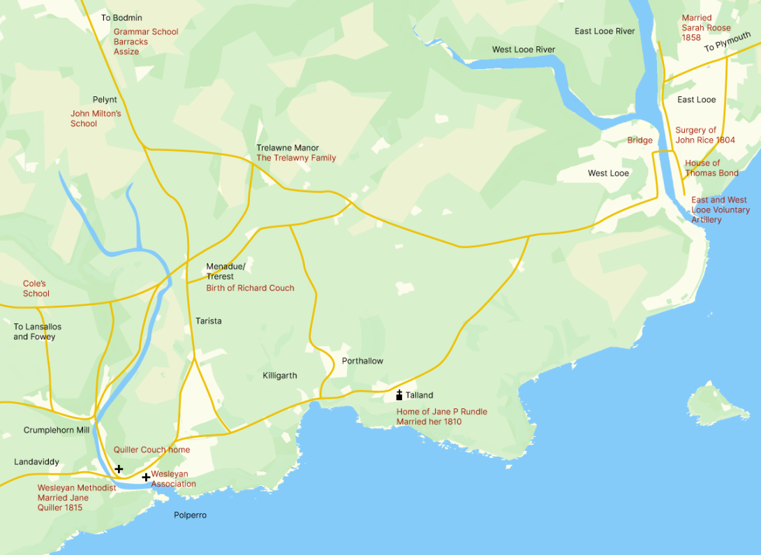 map of Jonathan Couch